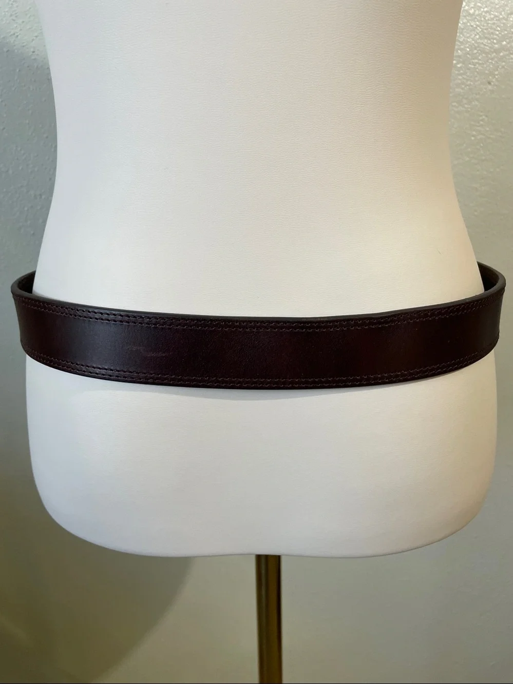 Chestnut Brown Leather Belt Heritage Workwear Sz 34 USA Utility Rugged Carhartt